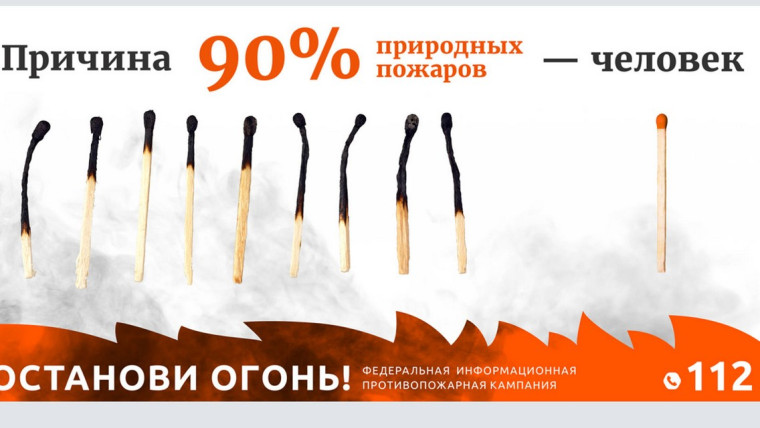 В 2024 году с 15 марта по 30 сентября в России пройдет Федеральная информационная противопожарная кампания «Останови огонь!».
