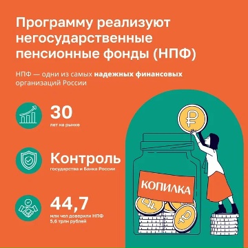 Информируем программе долгосрочных сбережений.